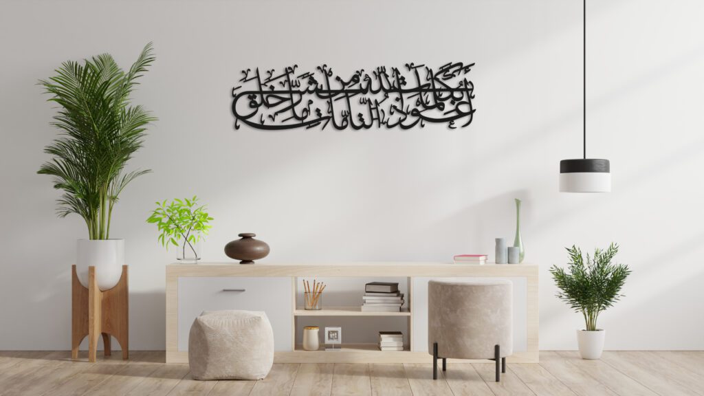 Cabinets and wall for tv in living room, Mockup white wall,3D rendering