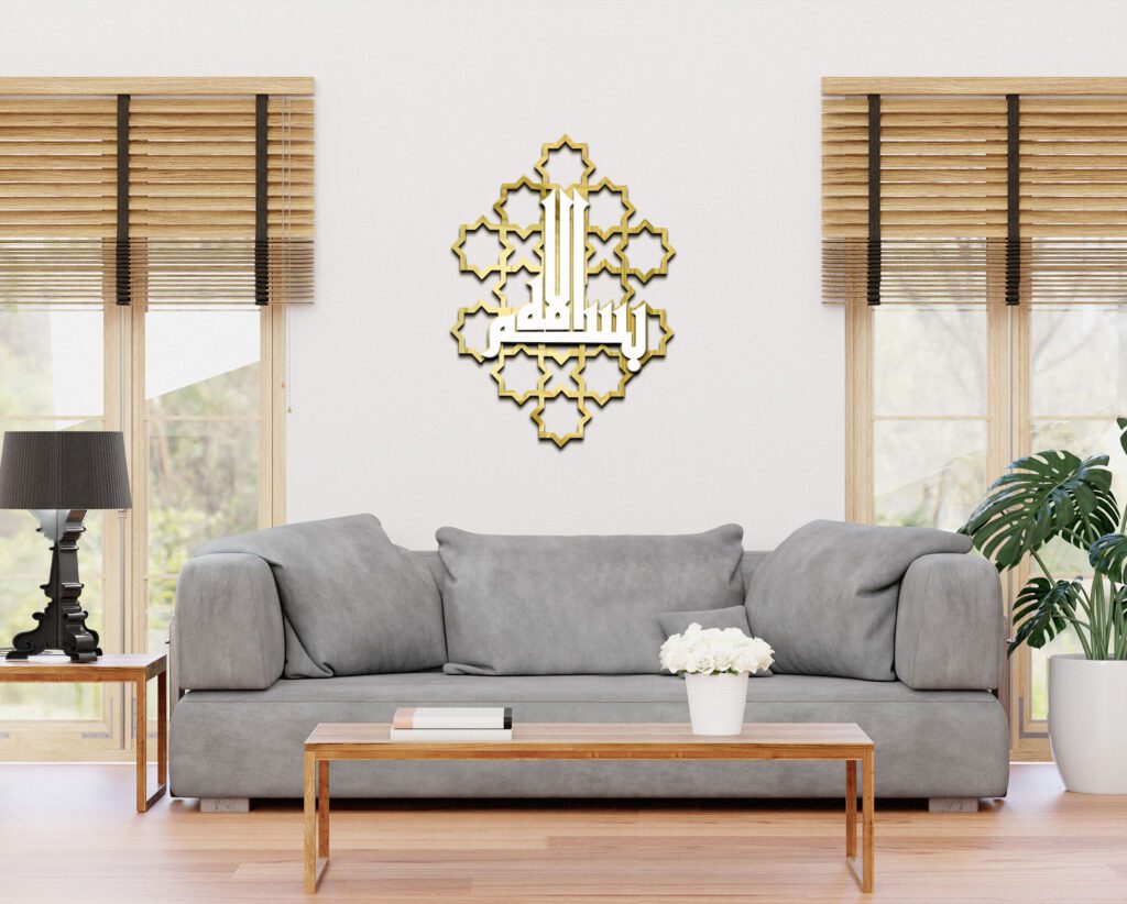 Living room and white wall,big window, gray sofa, minimal style ,mock up and copy space wall - 3d rendering -