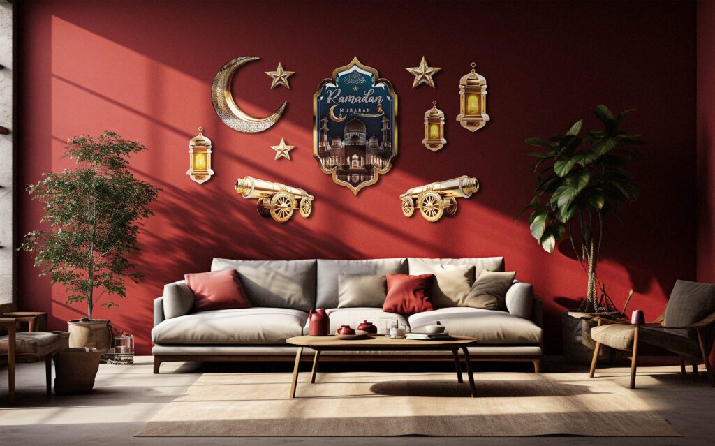 Comfortable modern living room with elegant furniture and bright decor generated by artificial intelligence